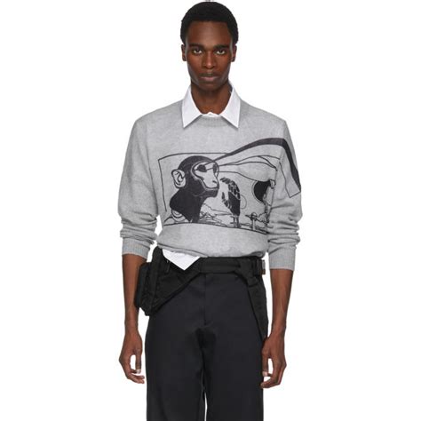 printed cashmere sweater prada|Prada sweater.